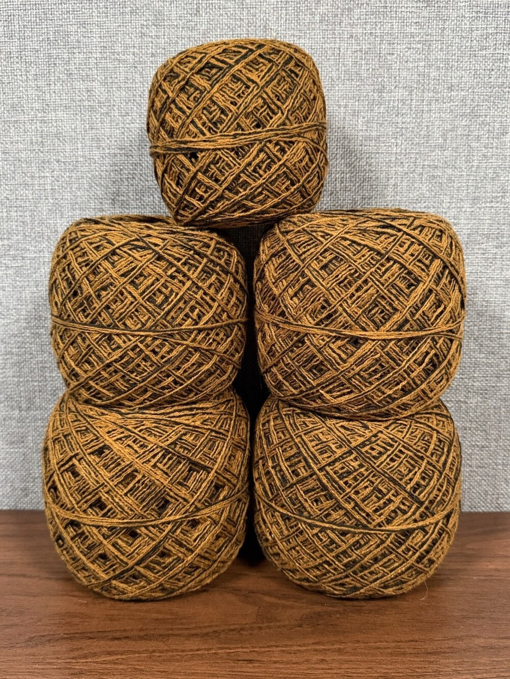 Reclaimed Cotton Blend DK Yarn 1104 Yds Caramel Black Marl 482g (5 Cakes)